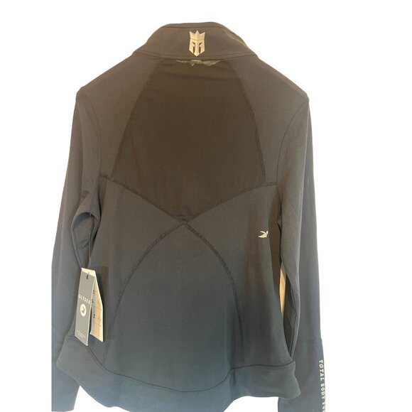 Glyder Fitness Jacket Coat Womens M Zip-Up Reign Logo Black Mesh back NEW - Picture 2 of 14
